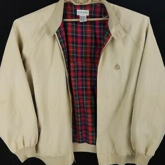 Other - Izod Red Tartan Scotch Plaid Lined Beige Harri
